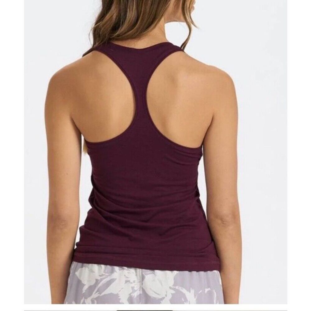 Vuori Womens Racerback Tank Top in Plum